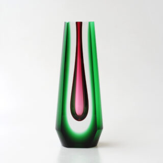VINTAGE ｜Pavel Hlava Art Glass Vase （Green）